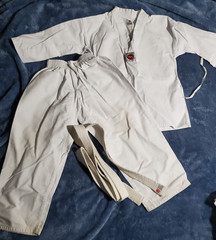 SUN Choi Brothers-Tae Kwon Do Uniform Child sz 0 or 1-US Chung Do Kwan Assoc