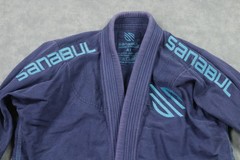Sanabul BJJ Gi Jacket Kimono Top A1 Medium Blue Mens Adult Jiu Jitsu Training