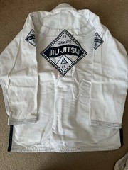Gracie Jiu-Jitsu Official Cotton Gi Uniform Set White Adult Unisex A3