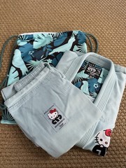 Hello Kitty X Moya Brand Gi Size A1L- Limited Release- Shoyoroll _ Pastel Blue