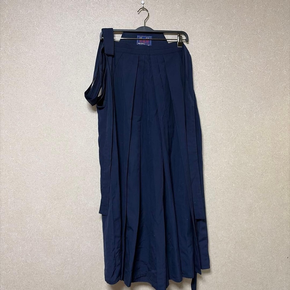 Japanese Kendo Hakama Pants Kimono Toray Tetrex Dark Blue Used Uniform
