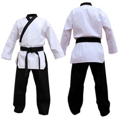 Lightweight Summer Sports All Around Men’s Brazilian Jiu Jitsu Gi–Black/White A2