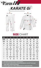 Karate Uniform Martial Arts Gi Premium Quality 8oz Poly Cotton with White Belt