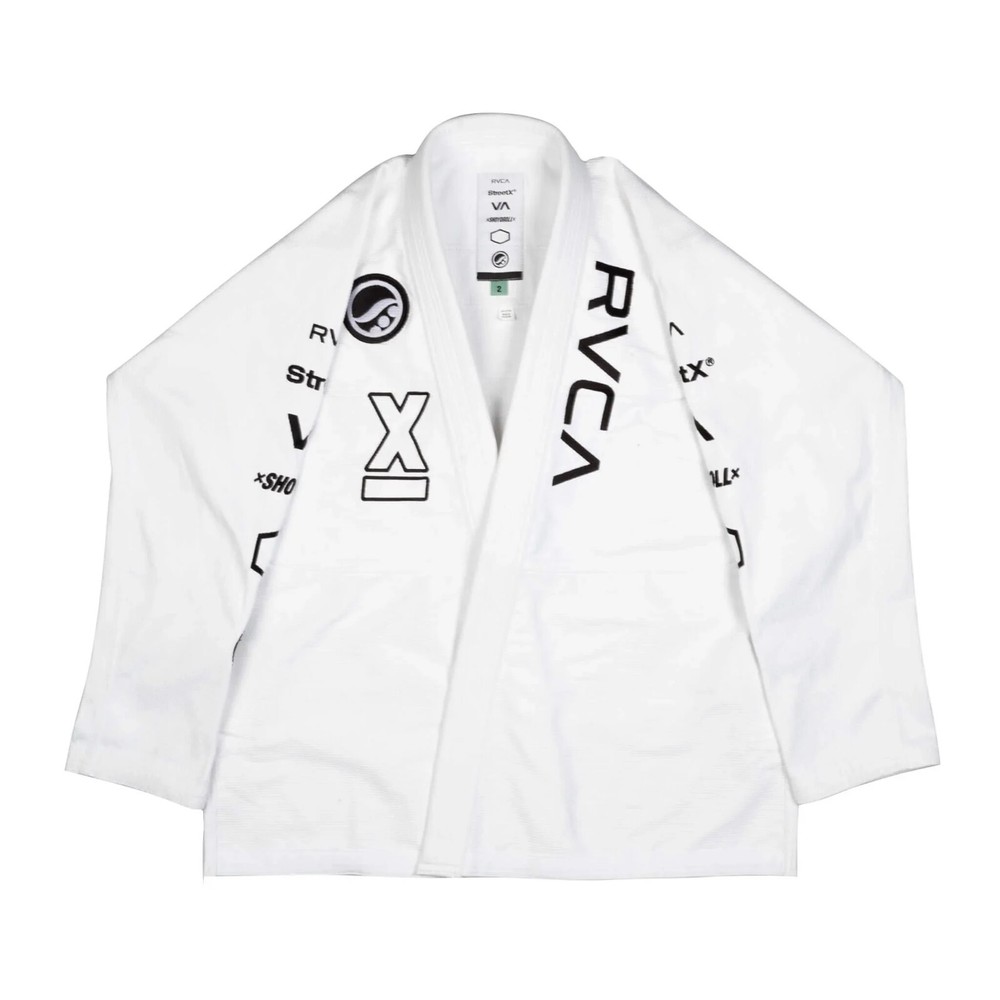 Shoyoroll RVCA X Street X BJJ Gi White kimono Uniform With Bag 450 GSM