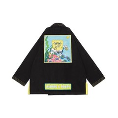 Albino and Preto x SPONGEBOB 2 ADULT GI BJJ 450 GSM BJJ Kimono Competitor