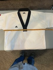 Adidas World Taekwondo Federation Top White 190CM Uniform Long Sleeve Sz 5