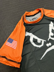 BAD BOY RANKED RASHGUARD ORANGE GI Jiu Jitsu BJJ MMA Youth Teen Brazil NEW READ