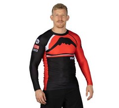 Fuji Mount MMA BJJ Jiu-Jitsu LongSleeve Long Sleeve LS Rashguard – Red