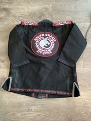 RALPH GRACIE JIU-JITSU Black Top JACKET Pants Youth Set Size M1
