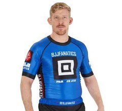 Fuji BJJ Fanatics MMA BJJ Jiu Jitsu ShortSleeve ShortSleeve SS Rashguard – Blue