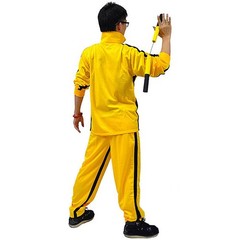 Yellow Martial Arts Kungfu Uniform Sportswear Death Of Games Battles Suit Hot