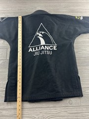 Alliance Jiu Jitsu Black Jacket Kimono Top Coat Adult A1 Black Cotton Blend