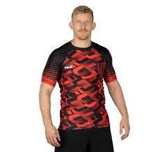 Fuji Match MMA BJJ Jiu Jitsu ShortSleeve Short Sleeve SS Rashguard – Red Black