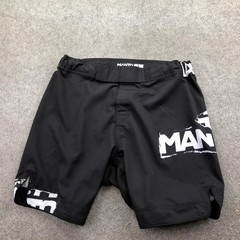 Manto Jiu Jitsu Set Mens XL Black Long Sleeve Rashguard Shorts Grappling MMA