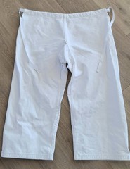 Vtg KI International Martial Arts Gi Pants White 100% Cotton Hong Kong 44″x25″