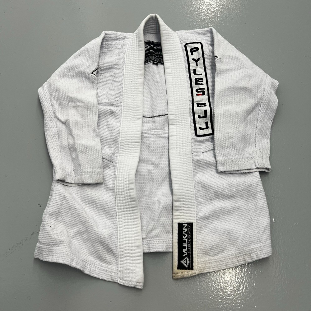 Vulkan Jiujitsu Kids Youth GI Size M1 White Made In Brazil Uniform