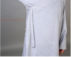 Women Men Buddhist Robes Shaolin Monk Kung fu Suit Meditation Cotton Uniforms