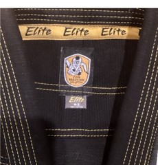 Elite Brazilian Jiu-Jitsu Set Size A-2 Color Black/ Yellow Gorpcore Grunge Sport