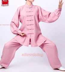Men Women Linen Tai Chi Uniforms Kung Fu Suit Martial Arts Wing Chun Clothes Set