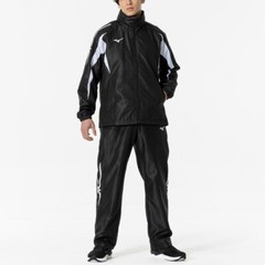 Mizuno Windbreaker Sports Wear Black Breath Thermo Warmer Jacket and Pants Set