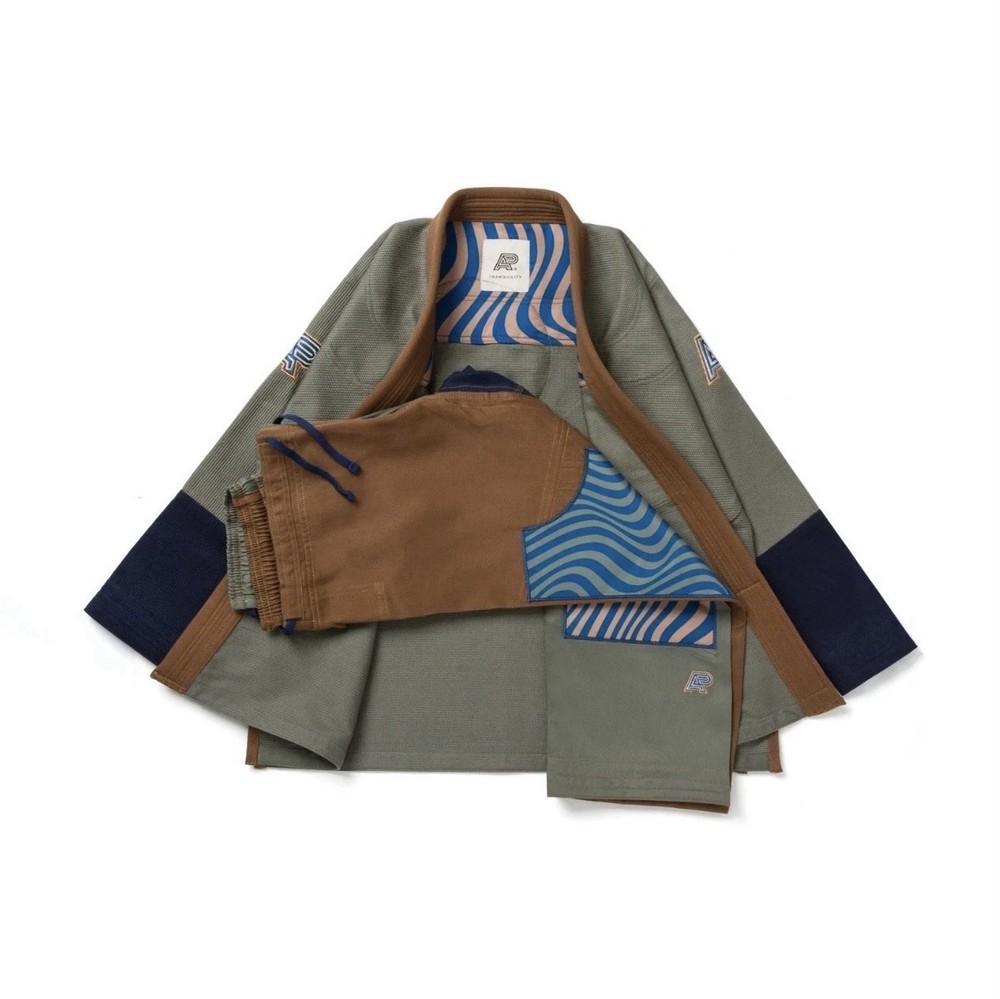 Albino and Preto Tranquility Series A2 BJJ Jiu-Jitsu Gi Uniform Green Brown Blue
