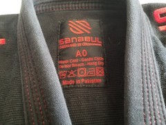 Sanabul Jiu Jitsu Gi Adult A0 Brazilian BJJ Kimono Jacket MMA Black Top Only