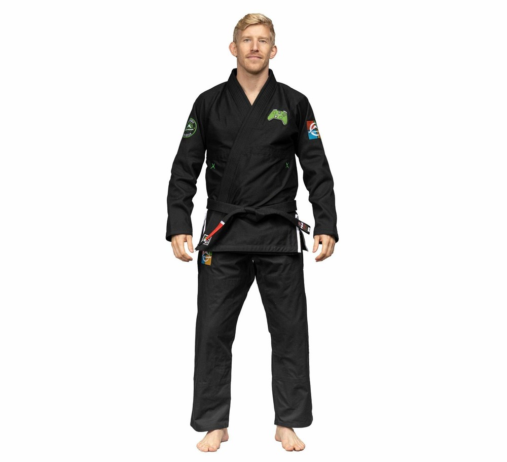 Fuji Suparaito Lightweight Mens Jiu-Jitsu BJJ Gi Gamer Series – Black / Green