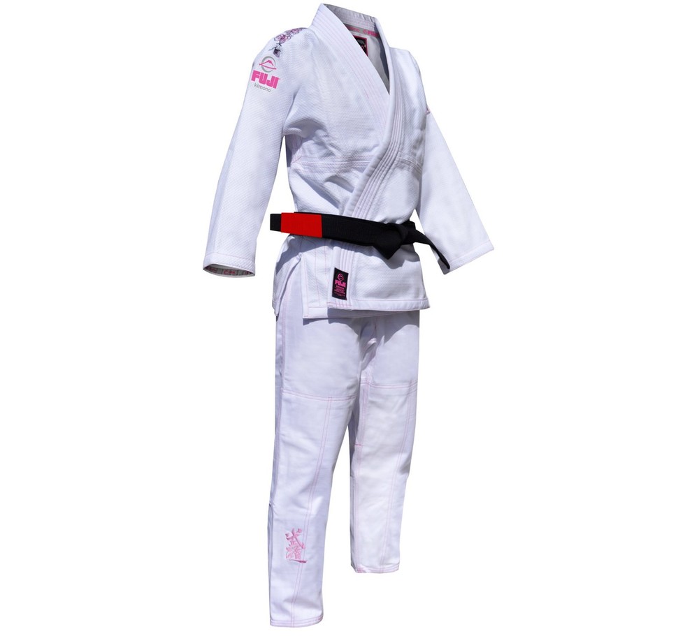Fuji Kids Childrens Blossom Brazilian Jiu Jitsu Gi Jiu-Jitsu BJJ – White / Pink