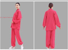 Unisex Cotton Kung Fu Tai Chi Uniform Morning exercise martial arts Clothes Suit