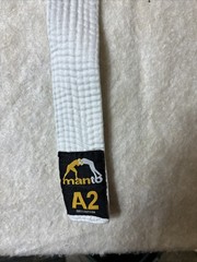 Koral Fight Co A1 White 100% Cotton Brazilian Jiu-Jitsu Top A3 Pants, Manto Belt