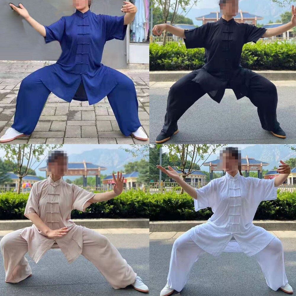 SUMMER Cotton Short-Sleeve Tai Chi Clothes Martial Arts Uniforms Kung Fu Suits