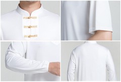 Milk Silk Chinese Kung Fu Tai Chi Shirt T-shirt Martial Arts Wingchun Uniform