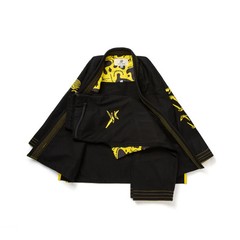 Albino and Preto A&P x DOUBLE GOOSE KIMONO Black BJJ Gi JIU JITSU Kimono 450 GSM