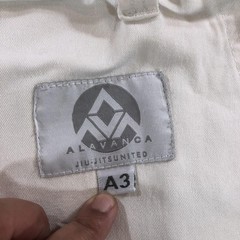 Alavanca BJJ Gi Pants Mens A3 Large White Jiu Jitsu Uniform Training Trousers
