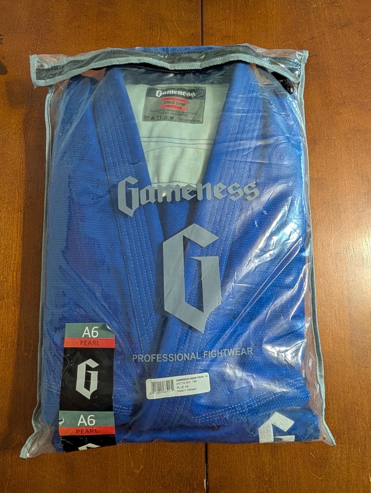Gameness GI Blue Pearl Weave Brazilian Jiu Jitsu Gi Size A6