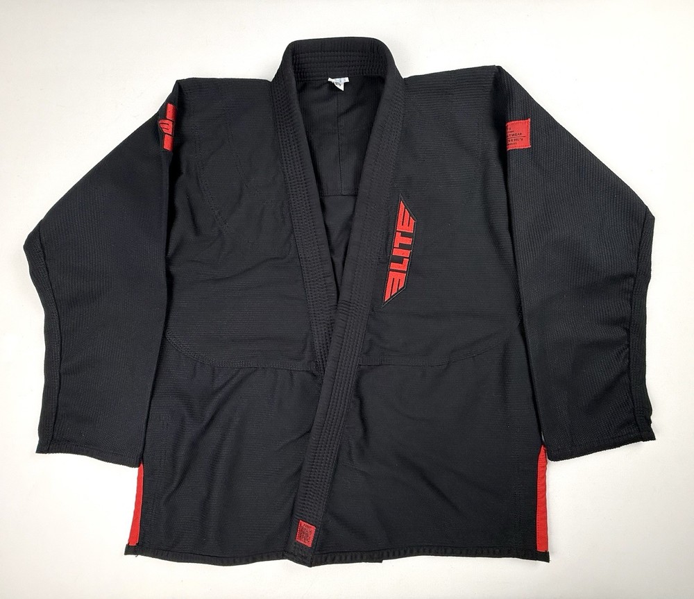 Elite Sports Technical Fightwear Jiu Jitsu Martial Arts A3 Black Gi Jacket Only