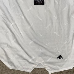 Adidas Taekwondo Dobok Top Mens Medium White Black Collar USA Korea AAU Patches