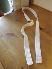 MACHO MARTIAL ARTS BELT 100% COTTON WHITE YOU CHOOSE 00/130 or 00/120 GI BELT