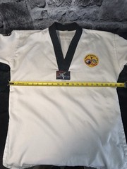 Mooto Taekwondo Uniform Top White Black Collar Martial Arts Dobok Jacket
