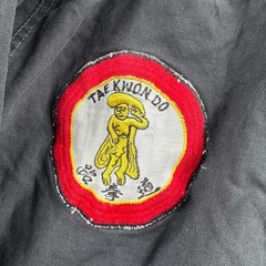 VTG Black Taekwondo Gi Jacket Heavy Canvas Size 0 – 18.5″ PTP, 33.5″ L