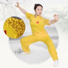 Milk Silk Martial Arts Kung Fu Tai Chi Uniform Suit Wushu Outfit Lucky Clouds