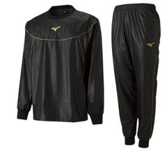 Mizuno Sauna suits Weight loss wear top and bottom set Washable Training Fitness