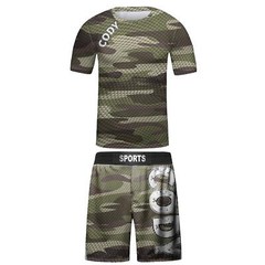 USA SHIP Kids Brazilian Jiu Jitsu BJJ MMA Rashguard Shorts Spats Uniform Camo