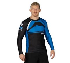 Fuji Mount MMA BJJ Jiu-Jitsu LongSleeve Long Sleeve LS Rashguard – Blue