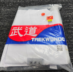 Taekwondo White Uniform Outfit Top and Pants Sash 3/170