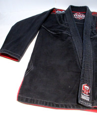 Venum Jiu Jitsi „Challenger” Series Jacket Youth Size C3, Black Cotton Red Trim