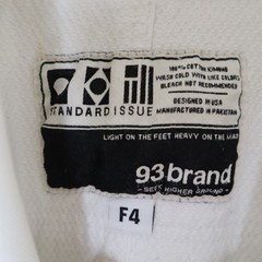 93 Brand Standard Issue BJJ Gi – Women’s Jiu Jitsu Uniform – White – Size F4