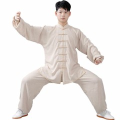Retro Unisex Tai Chi Suits Martial Arts Uniform Kung fu Training Tops Pants Sets