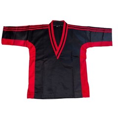 Kids Black Red Trim Karate Taekwondo Martial Arts Uniform Set Size 0