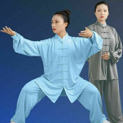 Chinese Tai Chi Kung Fu Uniform Wushu Taiji Suit Martial Milk Silk Uniform Arts